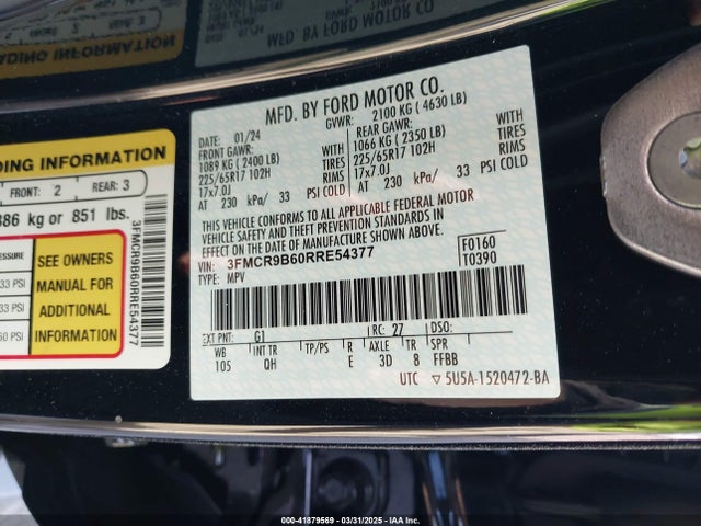 3FMCR9B60RRE54377 Ford Bronco Sport Big Bend