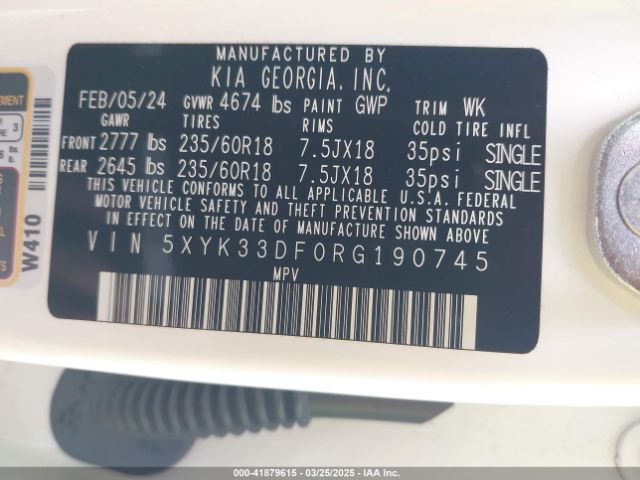5XYK33DF0RG190745 KIA Sportage Ex