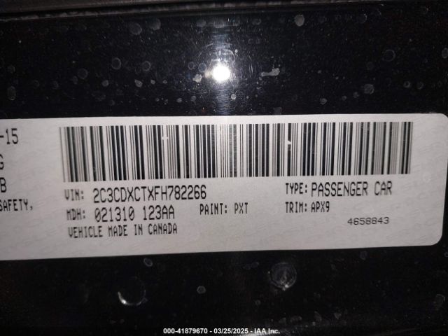 2C3CDXCTXFH782266 Dodge CHARGER R/T