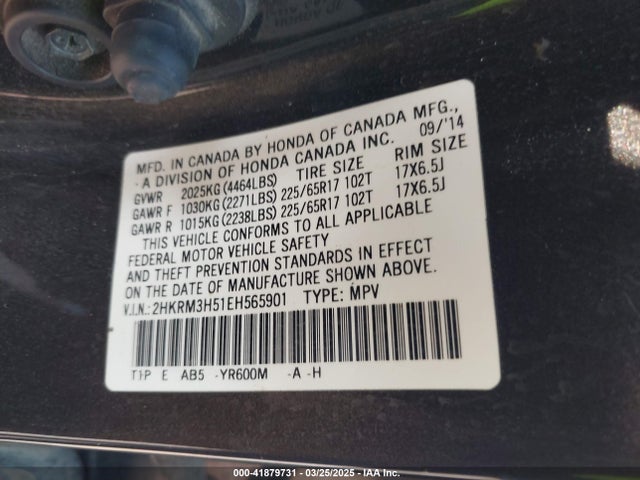 2HKRM3H51EH565901 Honda CR-V EX