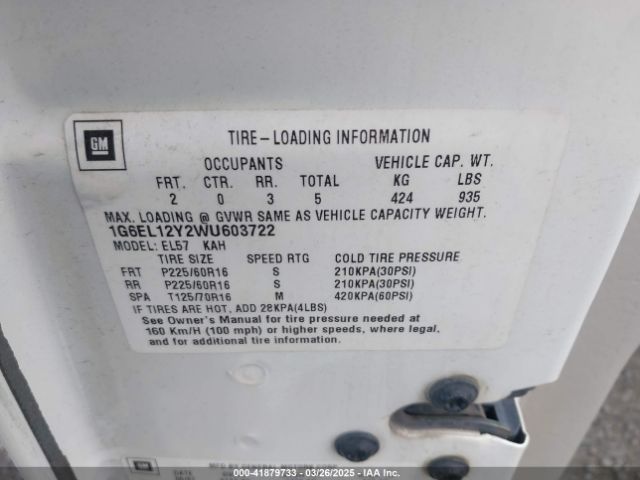 1998 CADILLAC ELDORADO 1G6EL12Y2WU603722 Photo 8