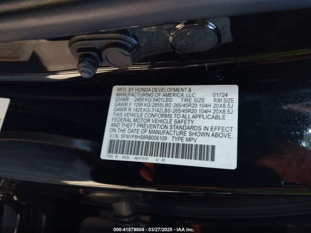 5FNYF8H58RB006109 Honda Passport Awd Ex-l