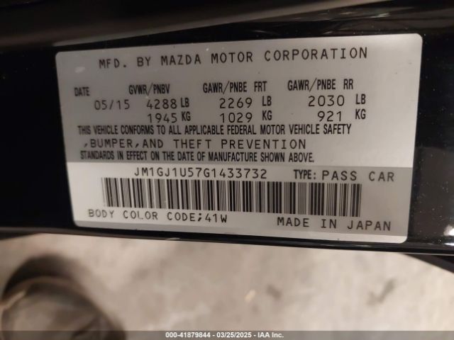 JM1GJ1U57G1433732 Mazda Mazda6 I Sport