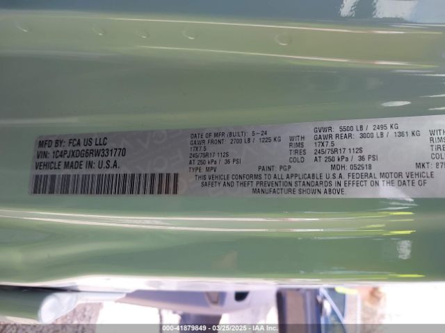 1C4PJXDG6RW331770 Jeep Wrangler 4-door Sport S 4x4