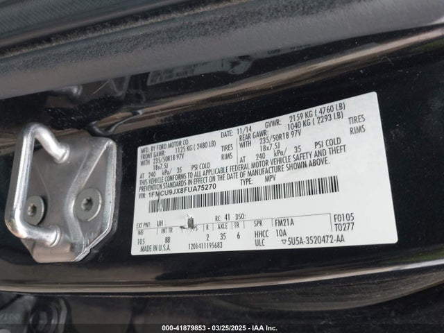 1FMCU9JX8FUA75270 Ford Escape Titanium