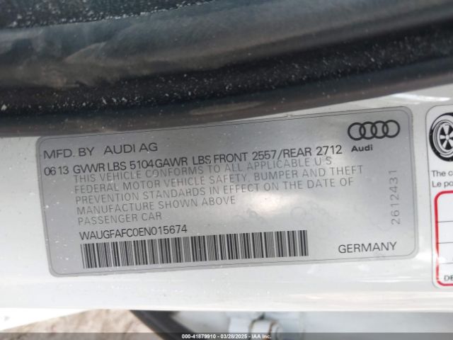 WAUGFAFC0EN015674 Audi A6 2.0t Premium