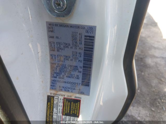 1N6ED1CL0RN600097 Nissan Frontier King Cab S 4x2