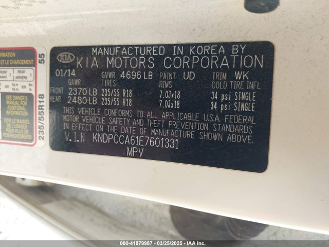 KIA Sportage Sx 2014 KNDPCCA61E7601331 Image 9
