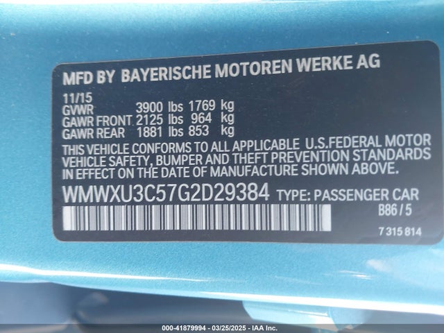 WMWXU3C57G2D29384 Mini Hardtop Cooper S