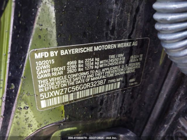 5UXWZ7C56G0R32387 BMW X3 Sdrive28i