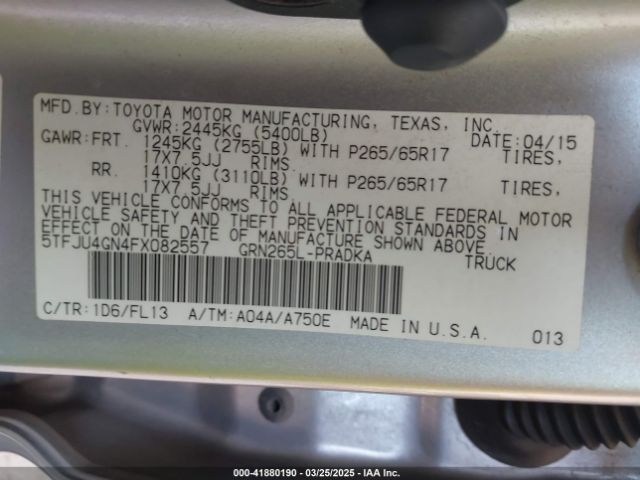 5TFJU4GN4FX082557 Toyota Tacoma Prerunner V6