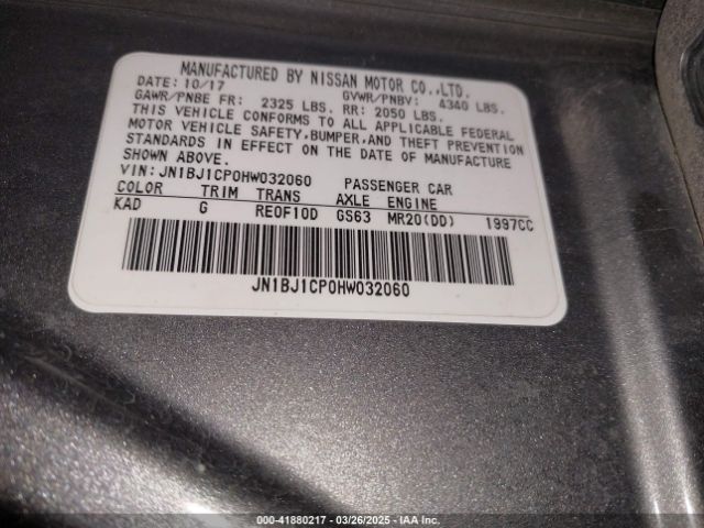 JN1BJ1CP0HW032060 Nissan Rogue Sport Sv