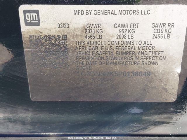 1G6DN5RK5P0138649 Cadillac Ct5 Premium Luxury