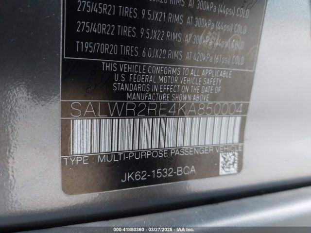 SALWR2RE4KA850004 Land Rover Range Rover Sport Supercharged Dynamic