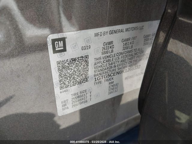 1GTG5CEN0K1266332 GMC CANYON SLE