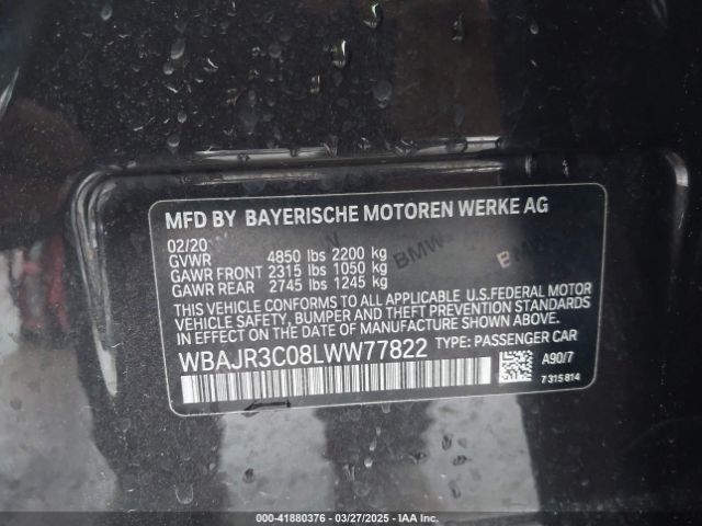 WBAJR3C08LWW77822 BMW 530I