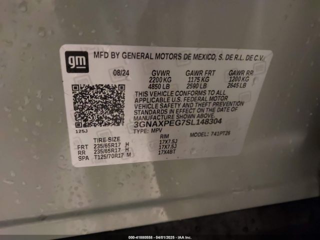 3GNAXPEG7SL148304 Chevrolet Equinox Awd Lt