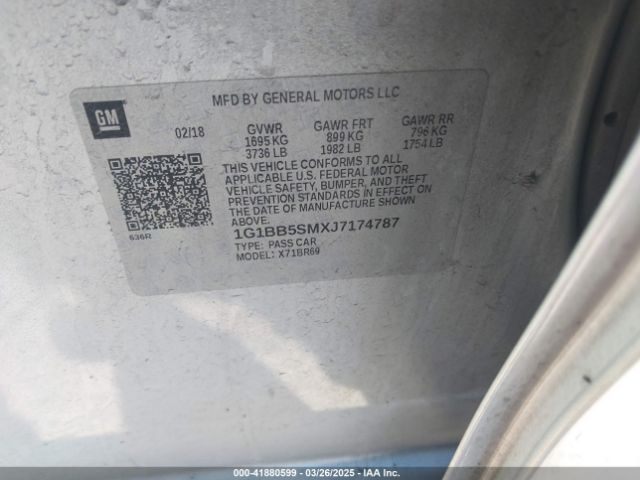 1G1BB5SMXJ7174787 Chevrolet Cruze Ls Manual