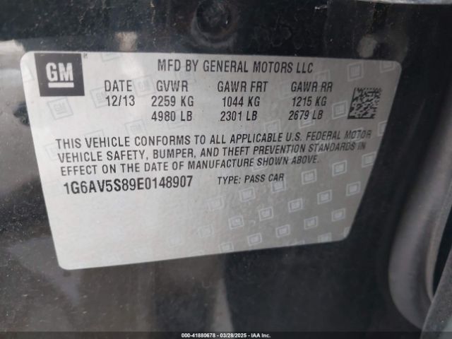 1G6AV5S89E0148907 Cadillac Cts Vsport Premium