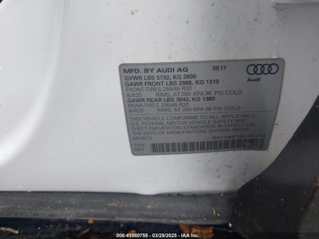 WA1A4AFY8J2018273 Audi Sq5 3.0t Premium Plus