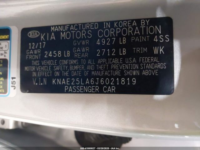 KNAE25LA6J6021819 KIA Stinger Premium