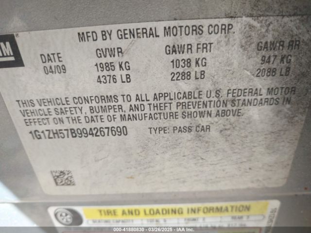 2009 CHEVROLET MALIBU 1G1ZH57B994267690 Photo 8