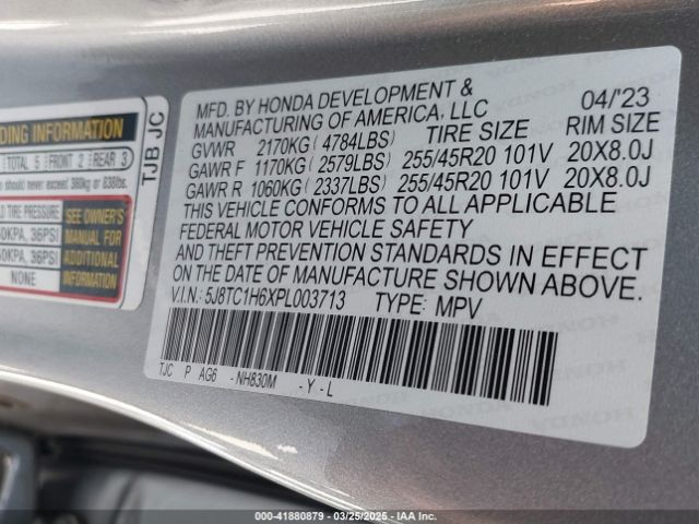 5J8TC1H6XPL003713 Acura Rdx A-spec Package
