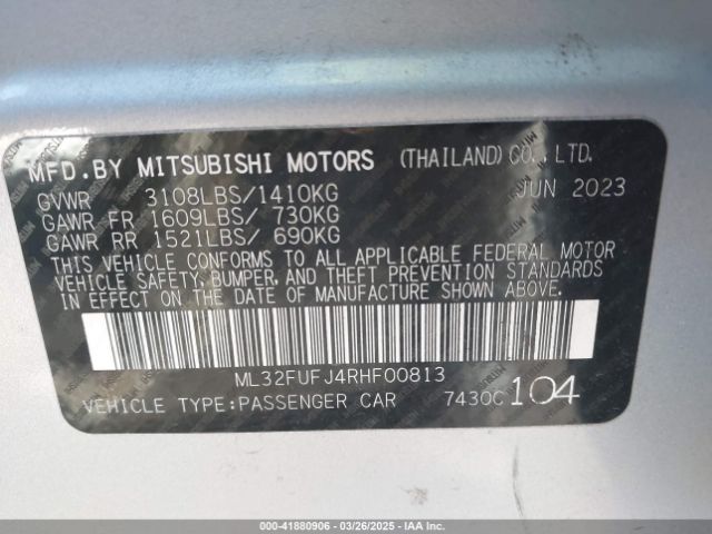2024 MITSUBISHI MIRAGE G4 ML32FUFJ4RHF00813 Photo 8