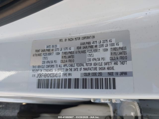 JM3KFABM0M0304519 Mazda CX-5 SPORT