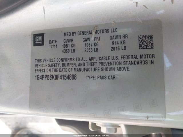 1G4PP5SK0F4154808 Buick Verano