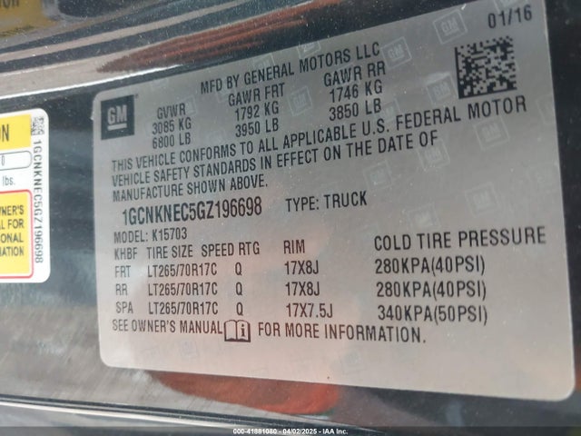 1GCNKNEC5GZ196698 Chevrolet Silverado 1500 Ls
