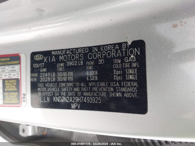 KNDJN2A29H7493925 KIA Soul