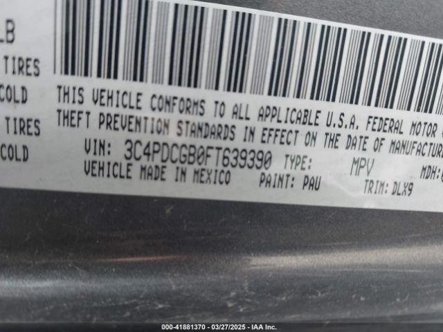 3C4PDCGB0FT639390 Dodge Journey Crossroad