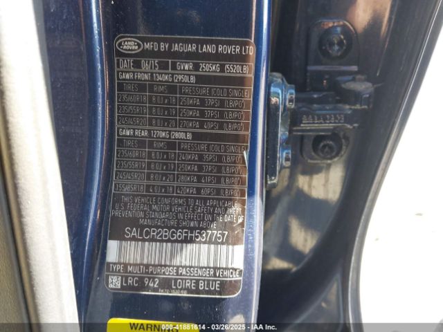 SALCR2BG6FH537757 Land Rover Discovery Sport Hse