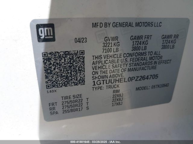 1GTUUHEL0PZ264705 GMC Sierra 1500 4wd  Short Box Denali Ultimate