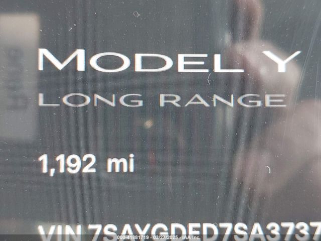 7SAYGDED7SA373784 Tesla Model Y Long Range Dual Motor All-wheel Drive