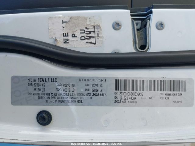 2C3CCAEG3KH536492 Chrysler 300 Limited