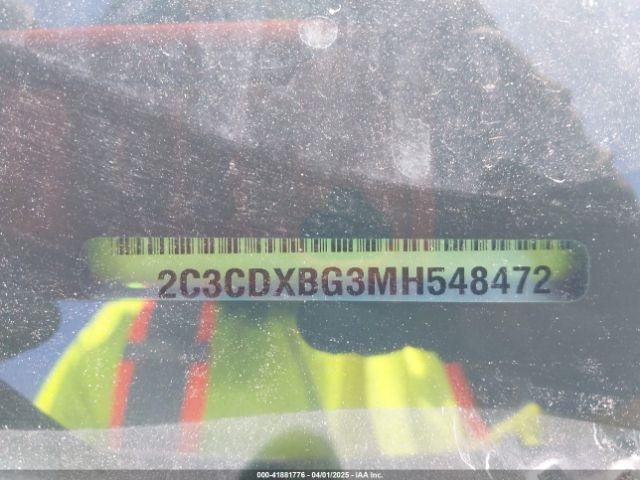 2C3CDXBG3MH548472 Dodge Charger Sxt Rwd