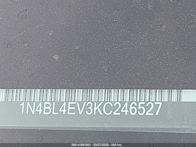 1N4BL4EV3KC246527 Nissan Altima 2.5 Sl