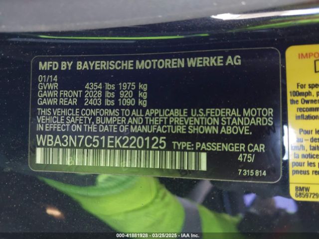 WBA3N7C51EK220125 BMW 428i