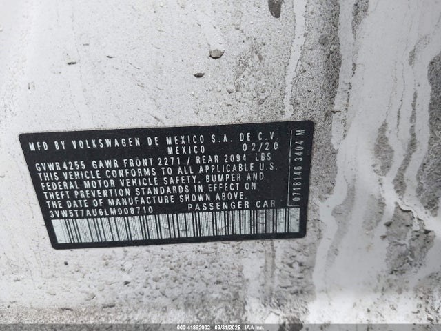 2020 VOLKSWAGEN GOLF GTI 3VW5T7AU6LM008710 Photo 8