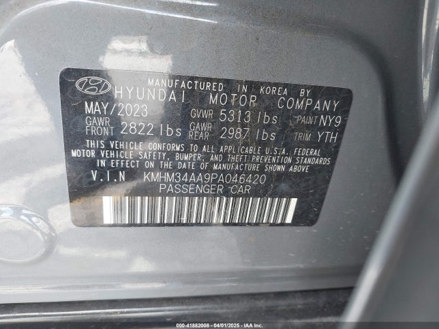 KMHM34AA9PA046420 Hyundai Ioniq 6