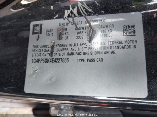 1G4PP5SK4E4227886 Buick Verano