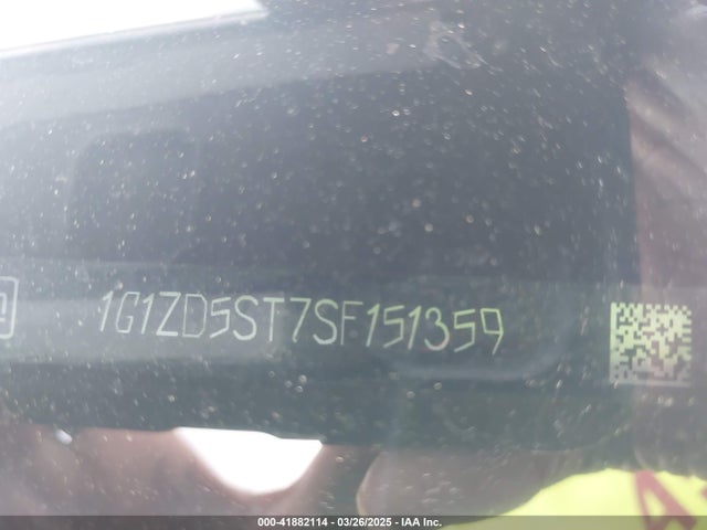 1G1ZD5ST7SF151359 Chevrolet Malibu Fwd 1lt
