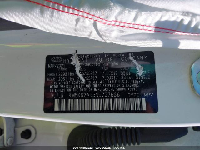 2022 HYUNDAI KONA KM8K62AB5NU757636 Photo 8