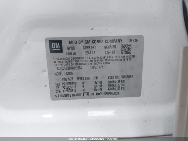 KL4CJFSB6HB012904 Buick Encore Preferred Ii