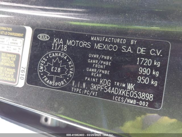 3KPF54ADXKE053898 KIA FORTE EX