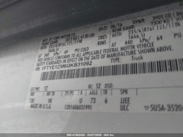1FTYE1ZM6GKB31092 Ford Transit-150