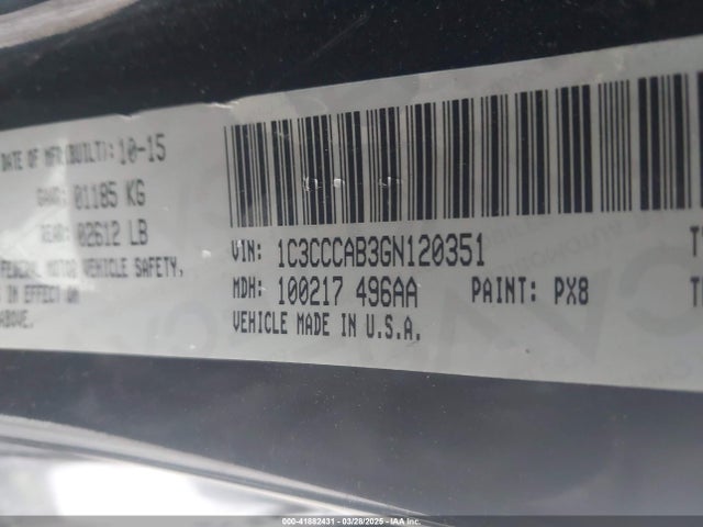 1C3CCCAB3GN120351 Chrysler 200 Limited