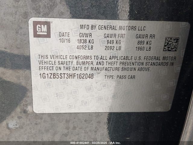 1G1ZB5ST3HF162048 Chevrolet MALIBU LS